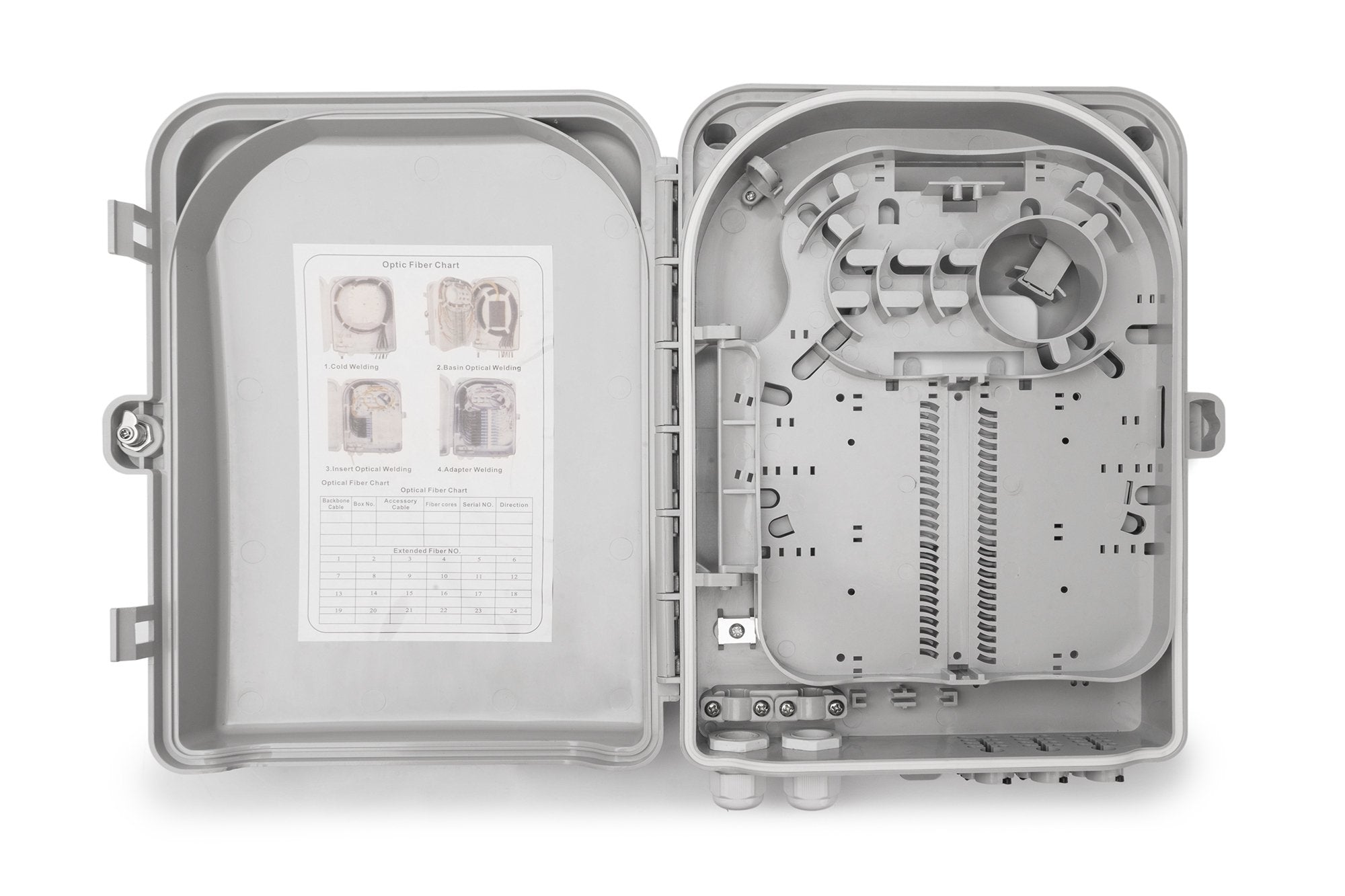 Digitus Dn-968911 Caja De Distribución De Exterior Ftth Para 24 Adaptadores Sc