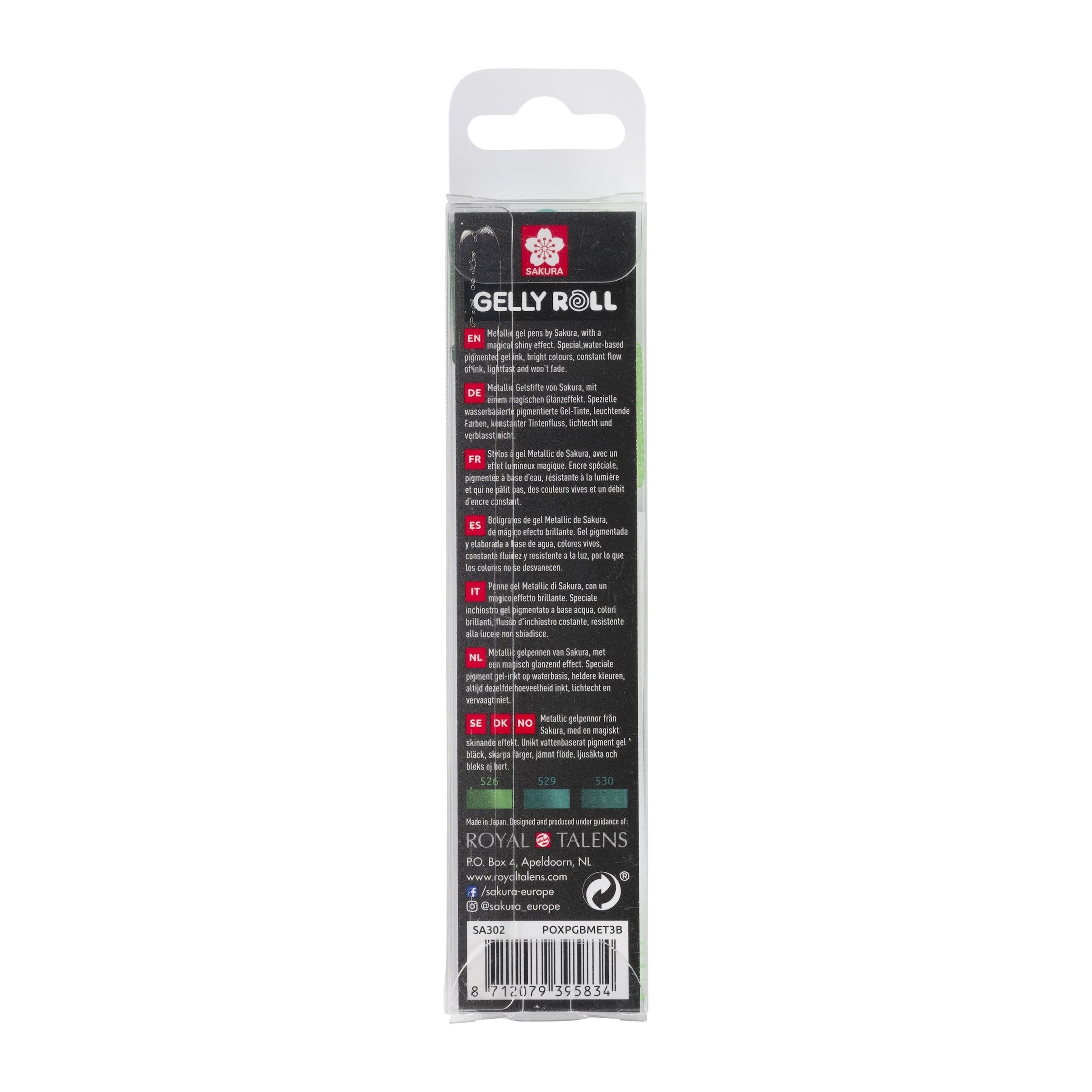 Talens Sakura Bolígrafos Gelly Roll Mixed Estuche De 3 Transparente/Negro/Blanco