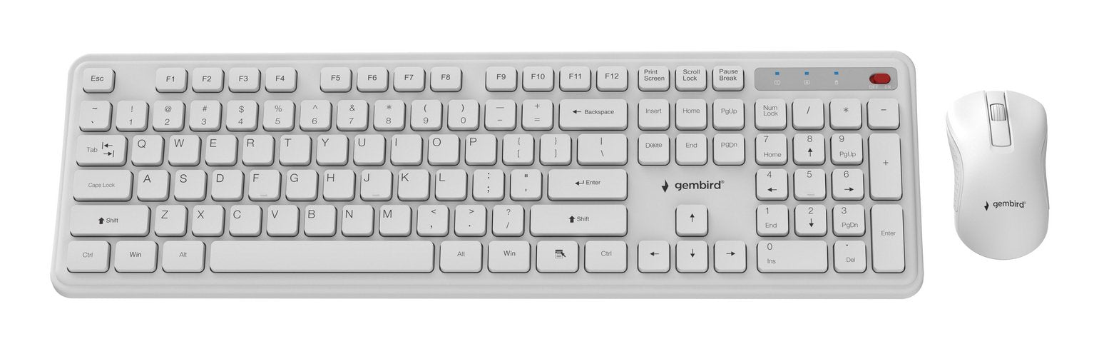 Gembird Slim Pro Business Wireless Desktop Set Blanco Us Layout