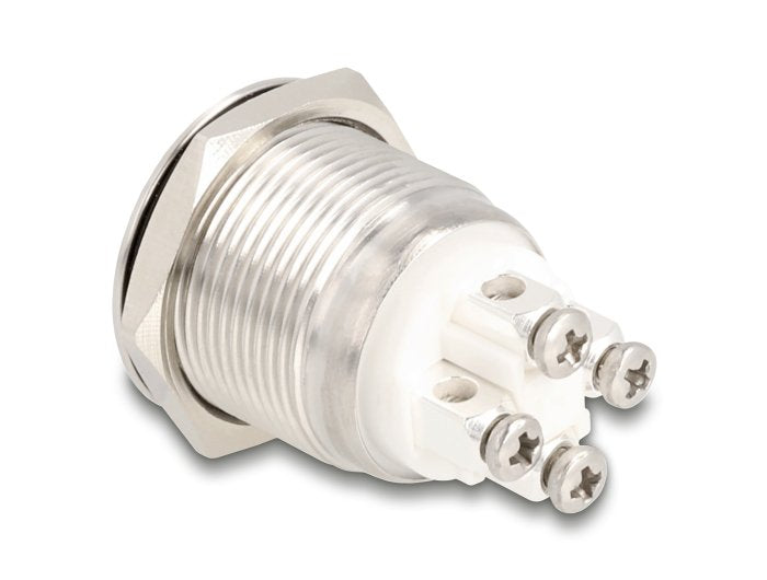 Drucktaster Zum Einbau 19 Mm 4 X Schraubklemme Led Grün