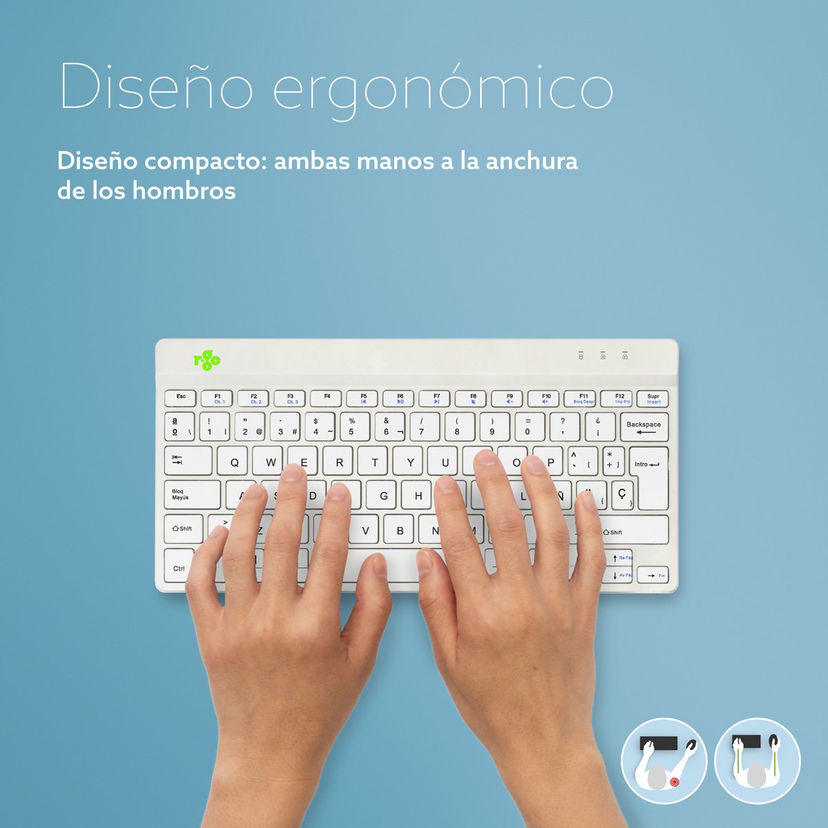 EAN 8719274492252 - R-Go Tools RGOCOESWLWH teclado Universal Español imagen 11