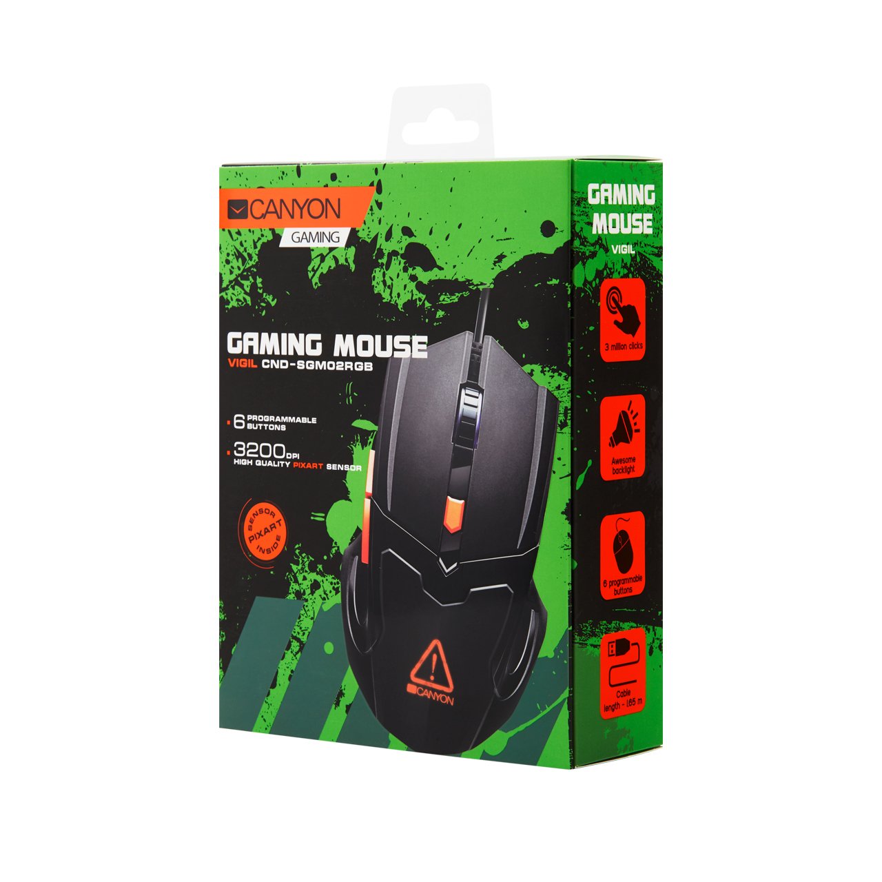 Canyon Mouse Vigil Gm-2 Rgb 6buttons Wired Black