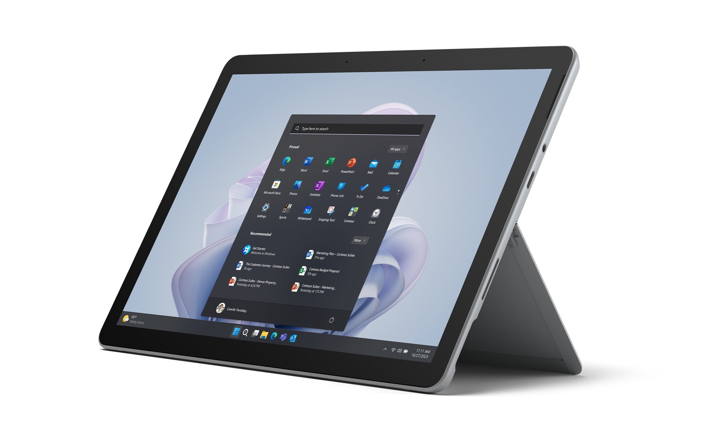 EAN 0196388170364 - Microsoft Surface Go 4 Intel® N 128 GB 26,7 cm (10.5") 8 GB Wi-Fi 6 (802.11ax) Windows 11 Pro Platino imagen 1