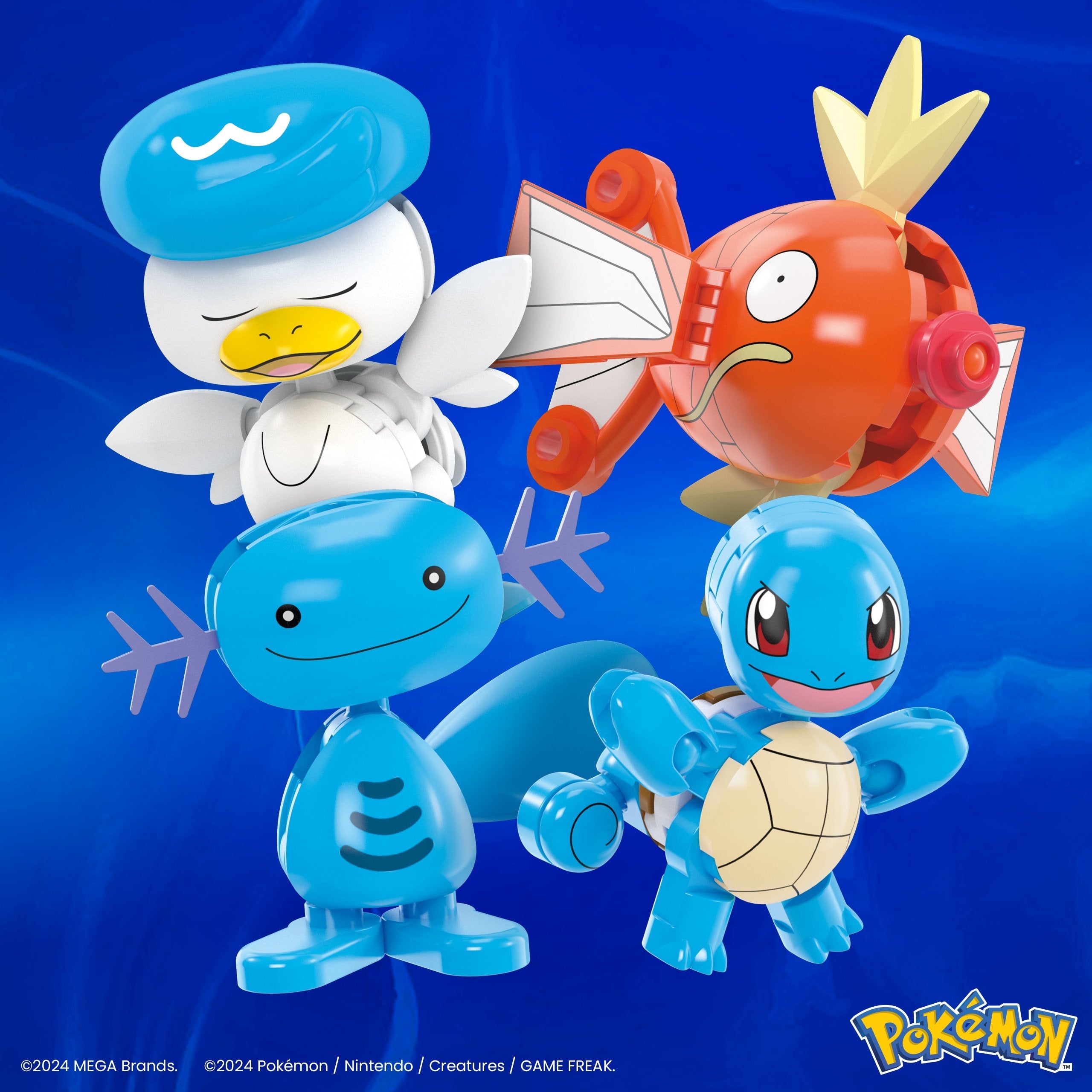 Mattel Mega Pokémon 4 Sets De Pokémon Tipo Agua, Juguetes De Diseño Jct42