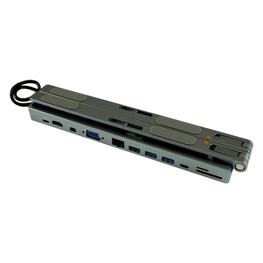 Lc Power Lc-Hub-C-Multi-Stand Para Portatil Hdmi, Mdp, Vga,2xusb3.2, 2xusb-C, Lan,Sd/Msd, Aux