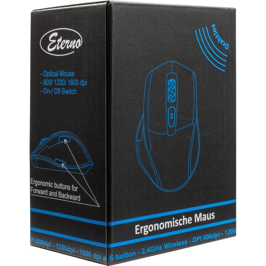 Inter-Tech M-230 Ratón Rf Inalámbrico Óptico 1600 Dpi Mano Derecha