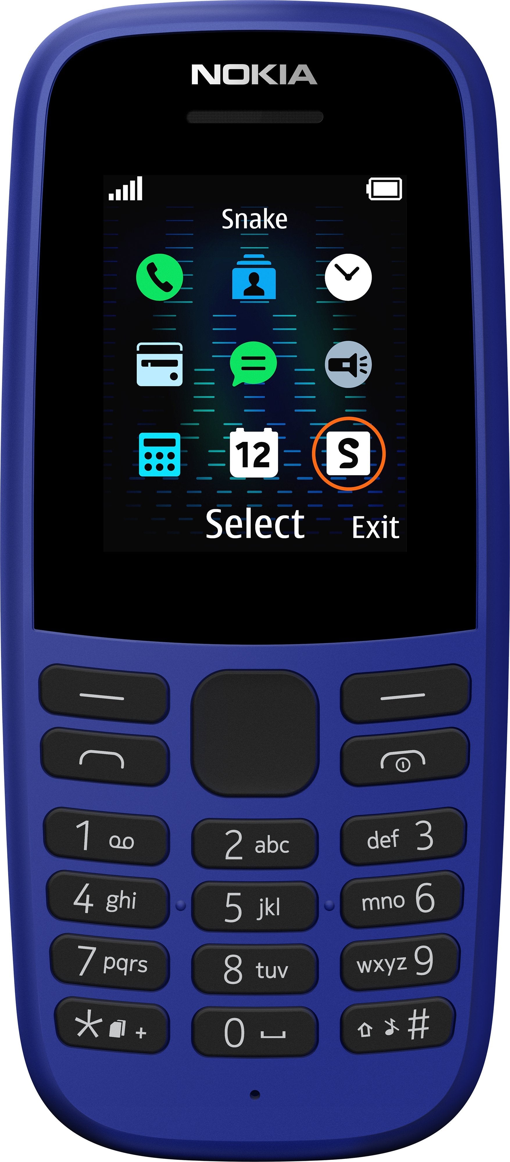Nokia 105 (2019) Ta-1174 (Blue) Dual Sim 1.77" Tft 120x160 4mb 4mb Ram Microusb