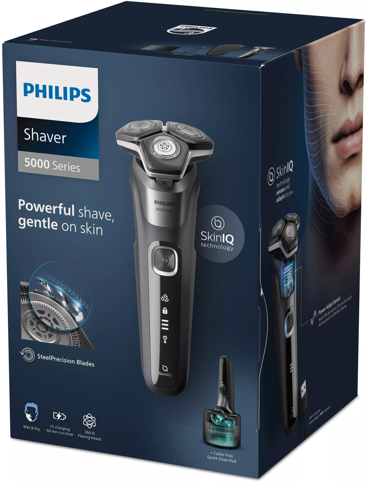 EAN 8720689007887 - Philips SHAVER Series 5000 S5887/50 afeitadora Máquina de afeitar de rotación Recortadora Gris imagen 3
