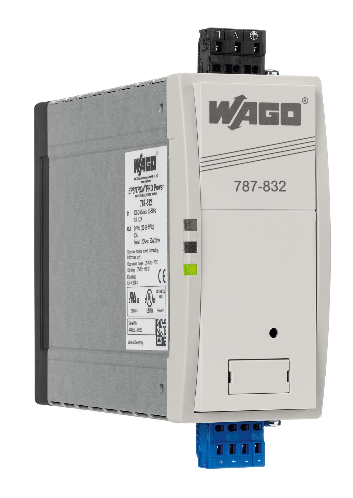 Wago 787-832 Fuente De Alimentación Para Carril Din Din-Rail/Dc 10 A Cantidad Salidas 1 X - Pc-/Server - Pc-/Server Fuente De Alimentación - 240 W