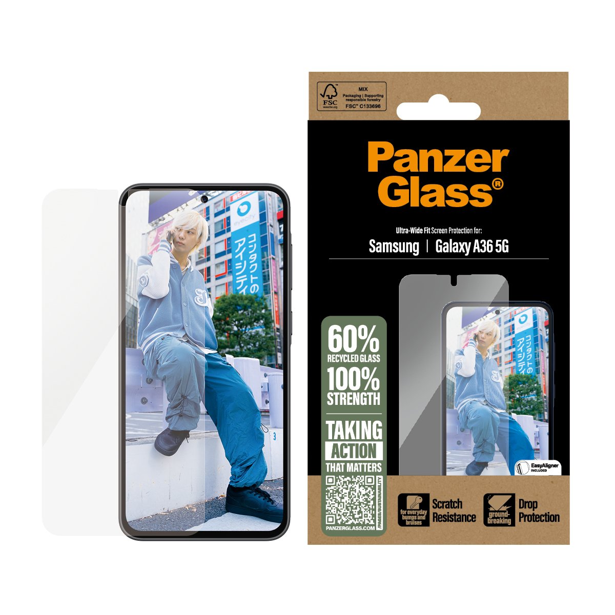 EAN 5715685017254 - PanzerGlass ® Screen Protector Samsung Galaxy A36 5G | Ultra-Wide Fit Protector de pantalla 1 pieza(s) imagen 2