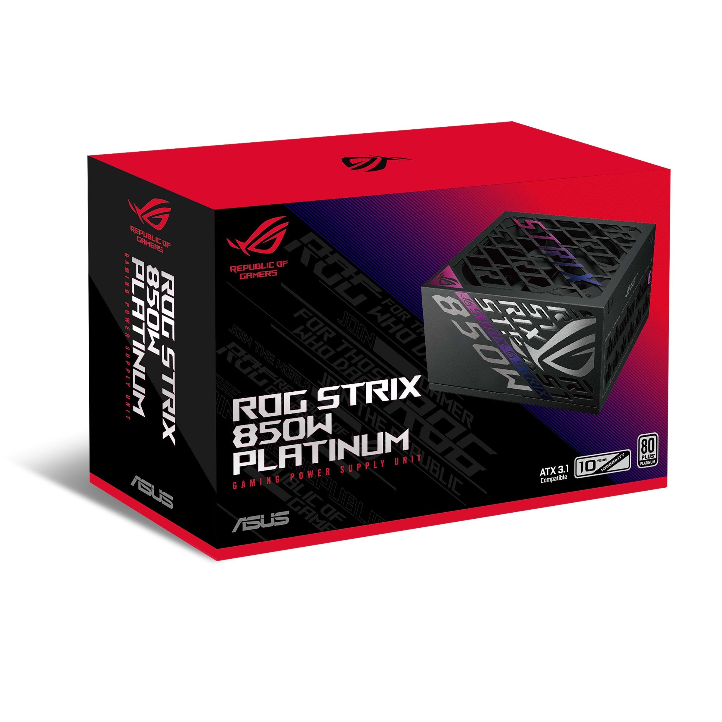 Fuente De Alimentación Asus Rog -Strix-850p-Gaming  850 W 20+4 Pin Atx Atx Negro