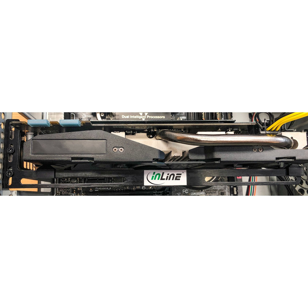 Inline Gpu Soporte De Abrazadera Para Tarjeta Gráfica, Negro
