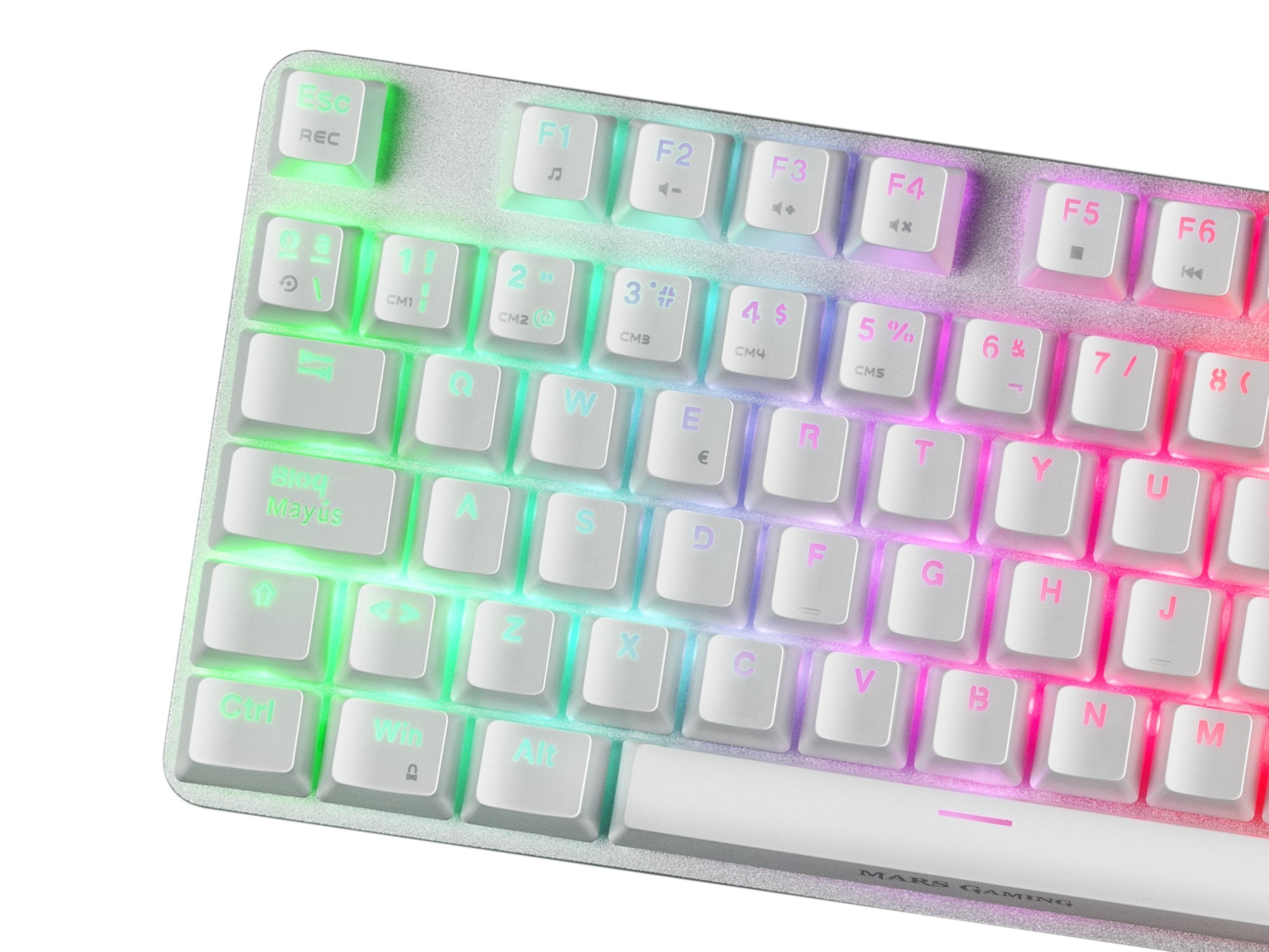 Mars Gaming Mkrevo Pro Teclado Mecanico - Tkl Con Pad Numerico - Switches Outemu Pro - Iluminacion Full Rgb - Base De