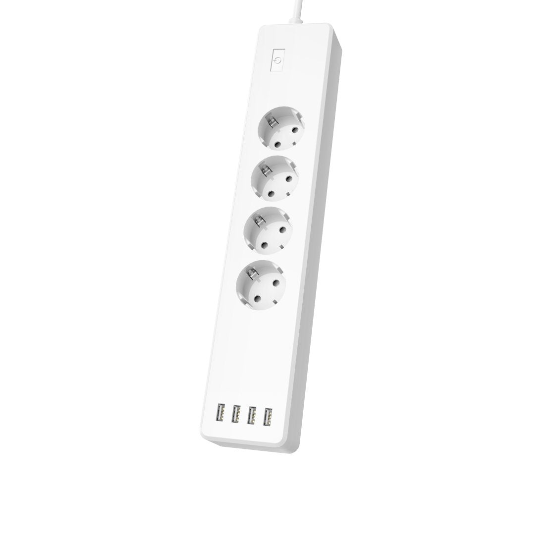 Hama  Regleta Inteligente Wifi Con 4 Enchufes Y 4 Usb (Enchufe Múltiple Sin Hub/Gateway, Con Usb, 4 Enchufes, Con Protección Contra Sobrecarga, Control Por Aplicación Y Voz, 10 A), Color Blanco