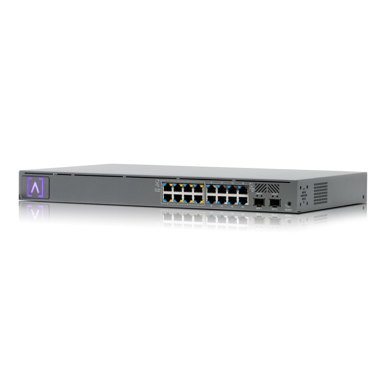 Alta Labs S16-Poe Switch Gestionado Gigabit Ethernet [10/100/1000] Energía Sobre Ethernet [Poe] 1u Gris