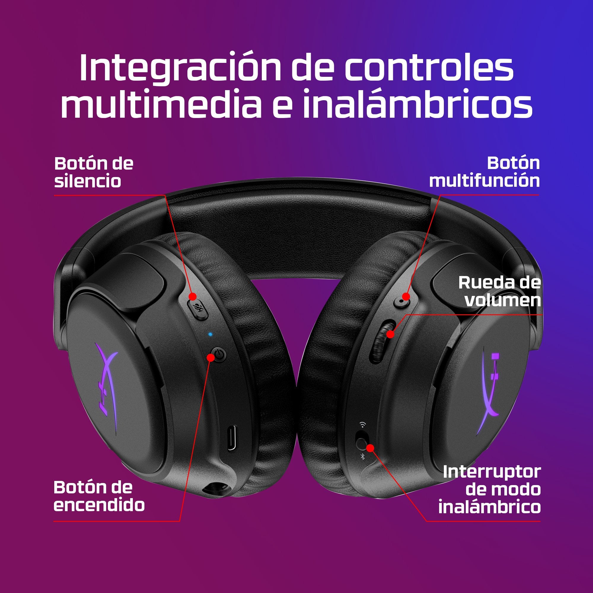 EAN 0198990148311 - HyperX Cloud Flight 2 Auriculares Inalámbrico Diadema Juego Bluetooth Negro imagen 10