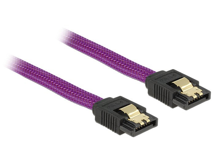 Delock Cable Sata 6gb/S 50cm Violeta Metall Premium