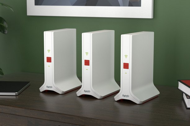 EAN 4023125031090 - Mesh Set FRITZ! 4200 3-pack Edition Inter Doble banda (2,4 GHz / 5 GHz) Wi-Fi 6E (802.11ax) Rojo, Blanco  imagen 7