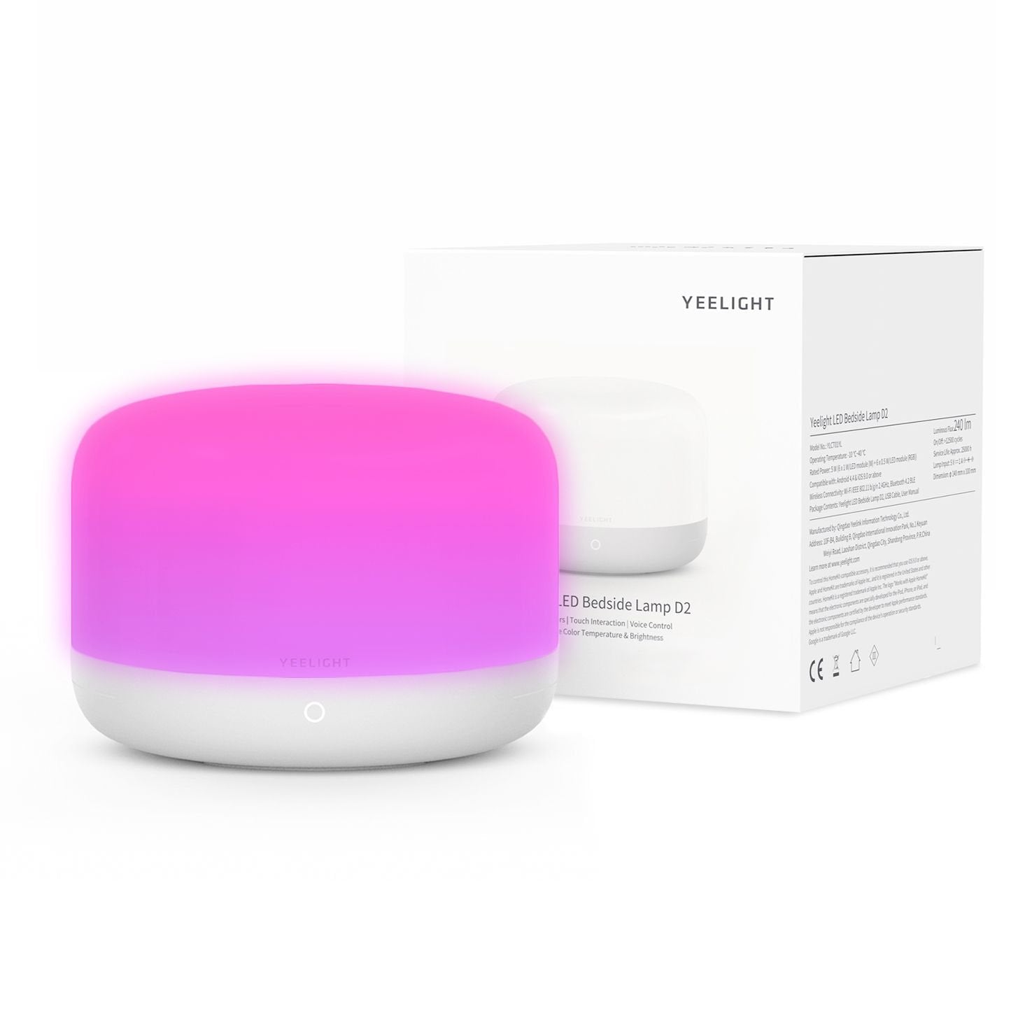 Lámpara Inteligente Yeelight Bedside Lamp D2/ Blanca Y Gris