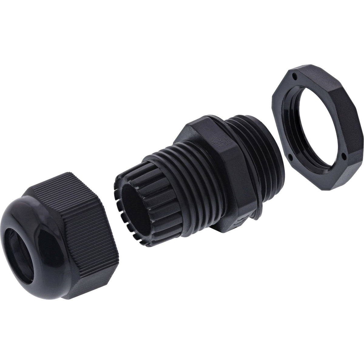 Prensaestopas Inline Nylon Ip68 6 - 12mm Negro 10 Uds.