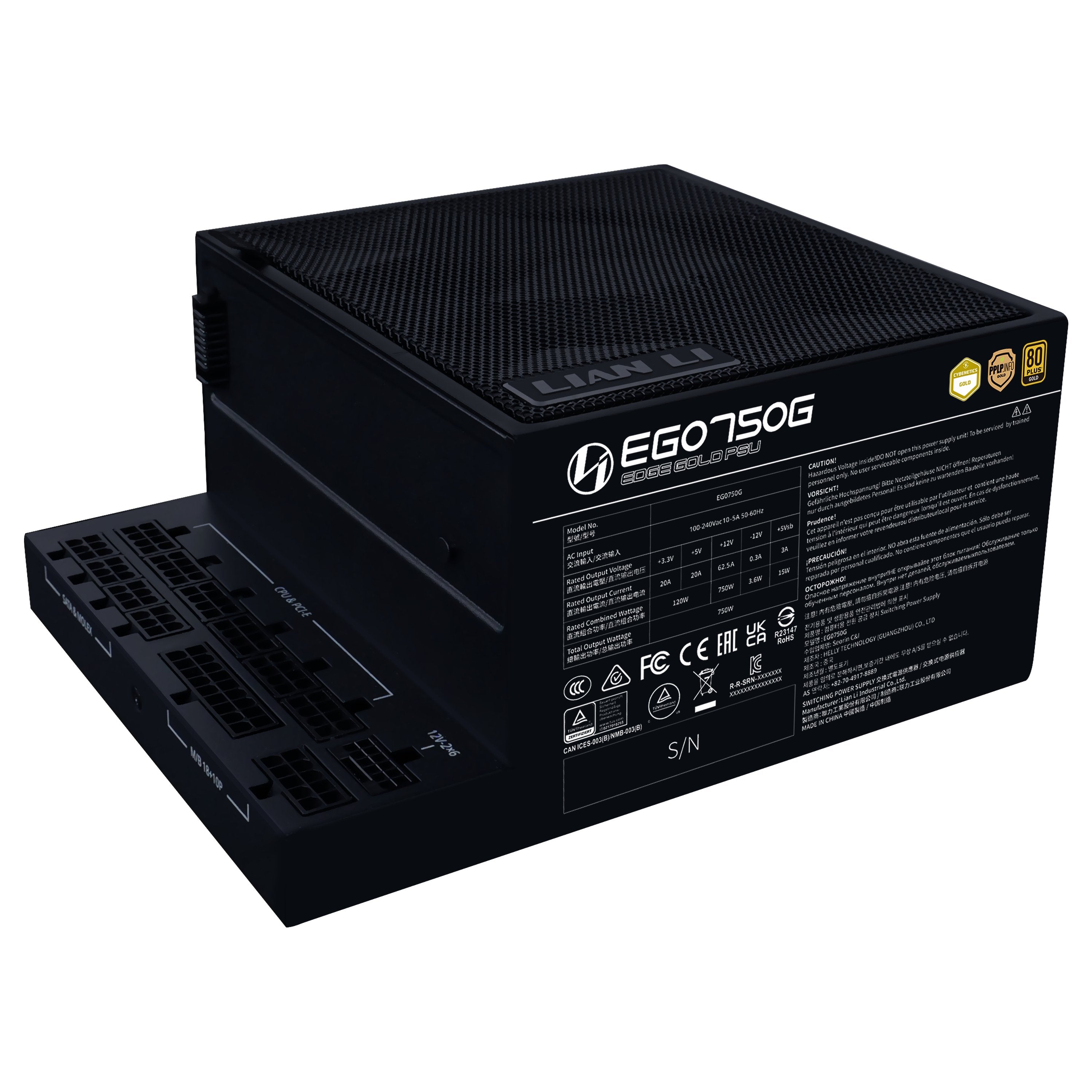 EAN 4718466016430 - Lian Li EG0750G unidad de fuente de alimentación 750 W 24-pin ATX SFX Negro imagen 1