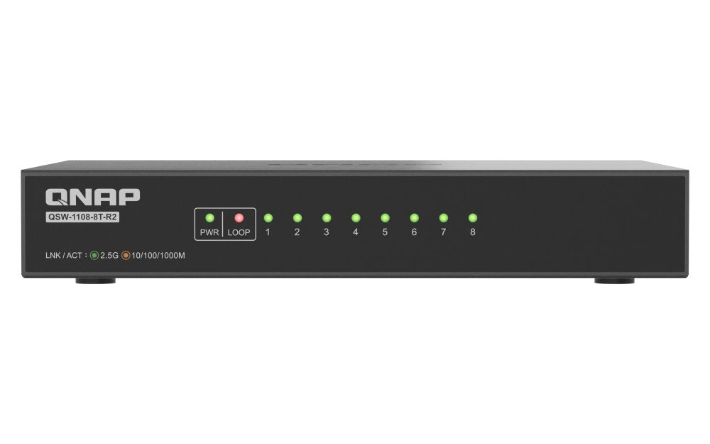 Qnap Qsw-1108-8t-R2 Conmutador Sin Gestionar 8 X 10/100/1000/2.5g Sobremesa