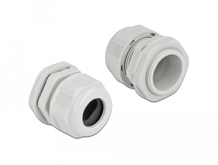 Delock Cableverschraubung Pg21 Für Flachcable Grau 2 Stück