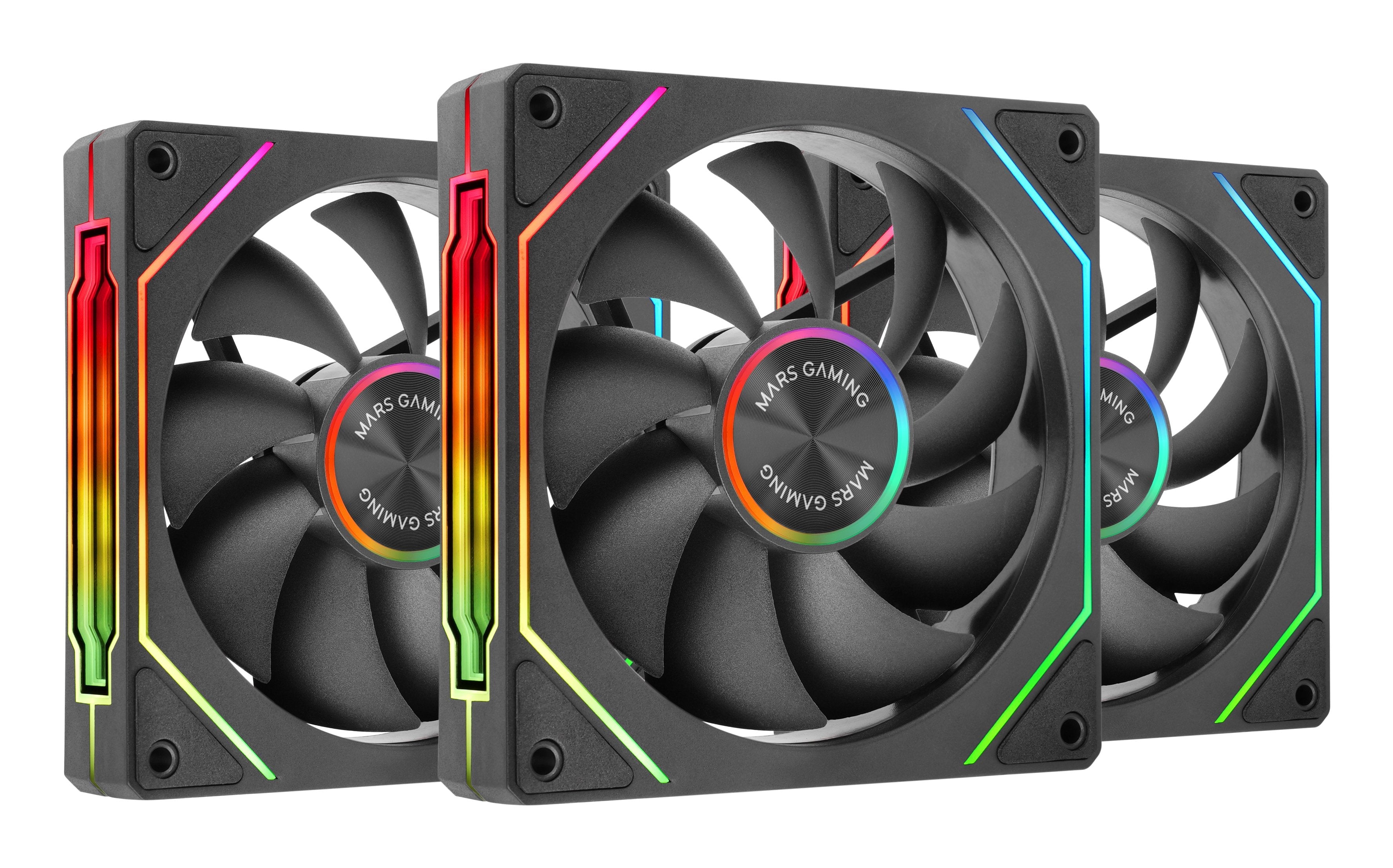 Pack 3 Ventiladores Mars Gaming Mf-Linkfinitykit2 12cm Argb