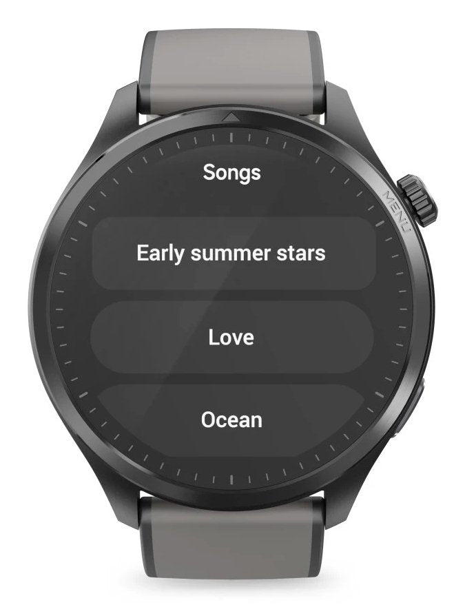 Hama Smartwatch 9000 Czarno-Szara Koperta, Czarno-Gris Pasek Silikonowy