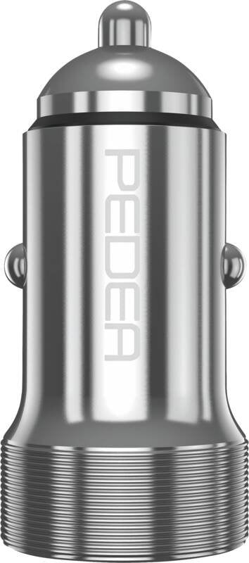Pedea 20w Usb-C (Pd) Kfz-Schnellcargador 12 24v - 2-Ports Mehrfach Handy-Cargador Mit Usb-C Und Usb-A, Silber