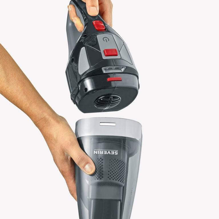 Aspiradora  Severin Hv 7147 De Mano Negro, Gris, Rojo Combinado