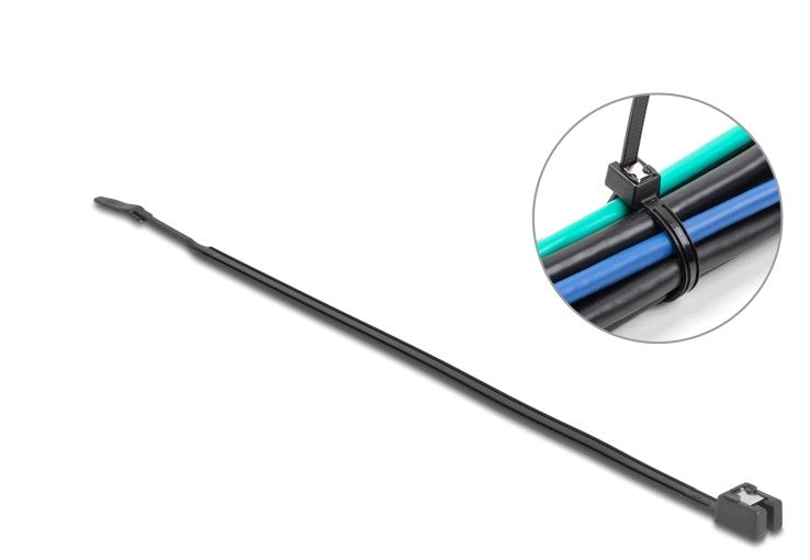 Delock 19469 Brida Autocortable La 280 X An 4,8 Mm 50 Piezas Negro