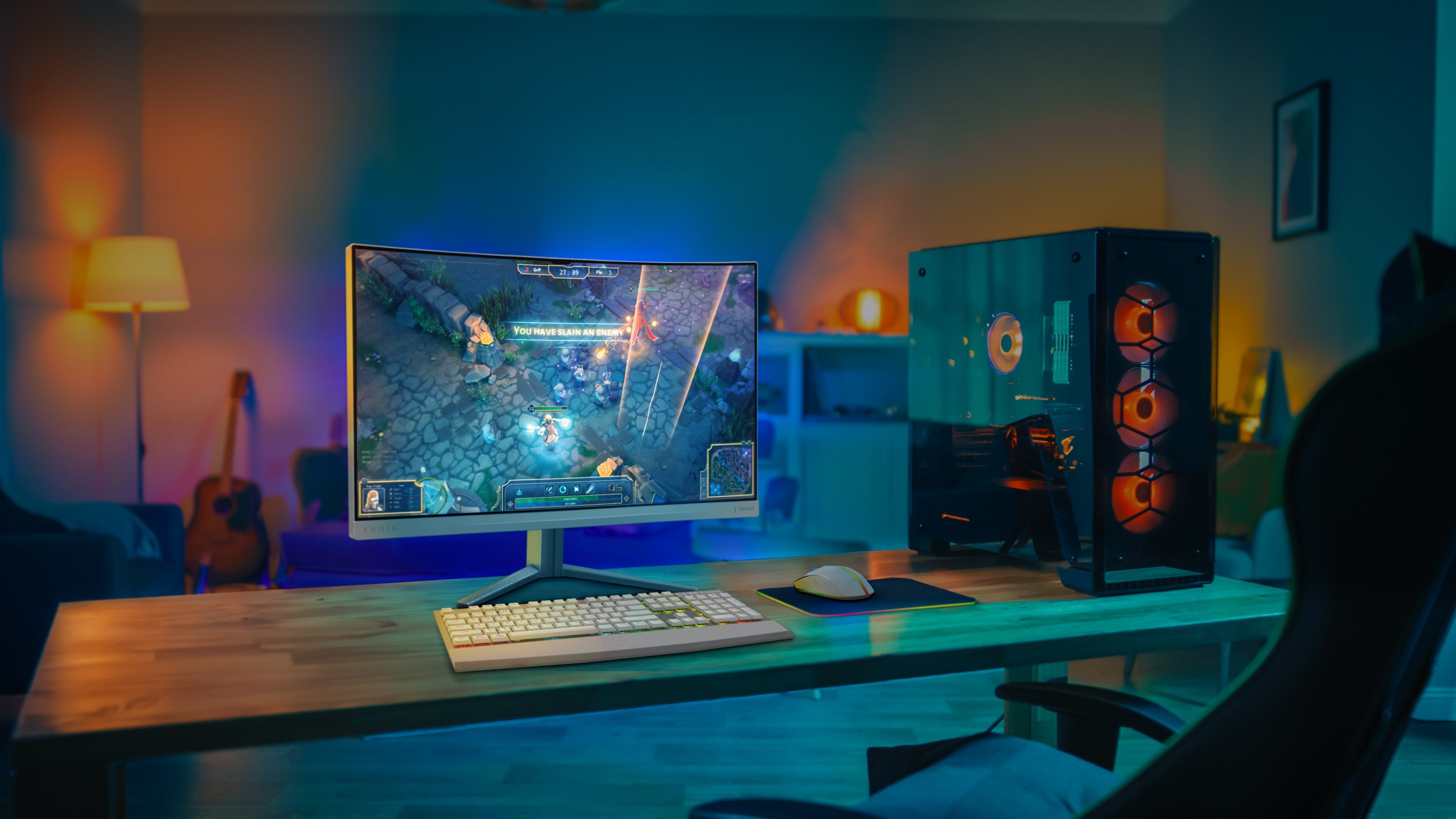Monitor Philips 68,5cm 27,0" 27m2c5201l 16:09 2xhdmi+Dp Curved Wh.