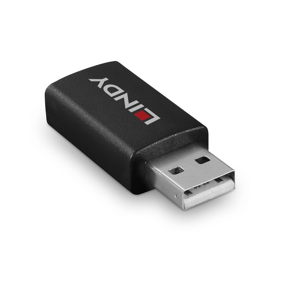 Lindy 71263 Adaptador Usb-A Macho A Hembra  Type A Negro