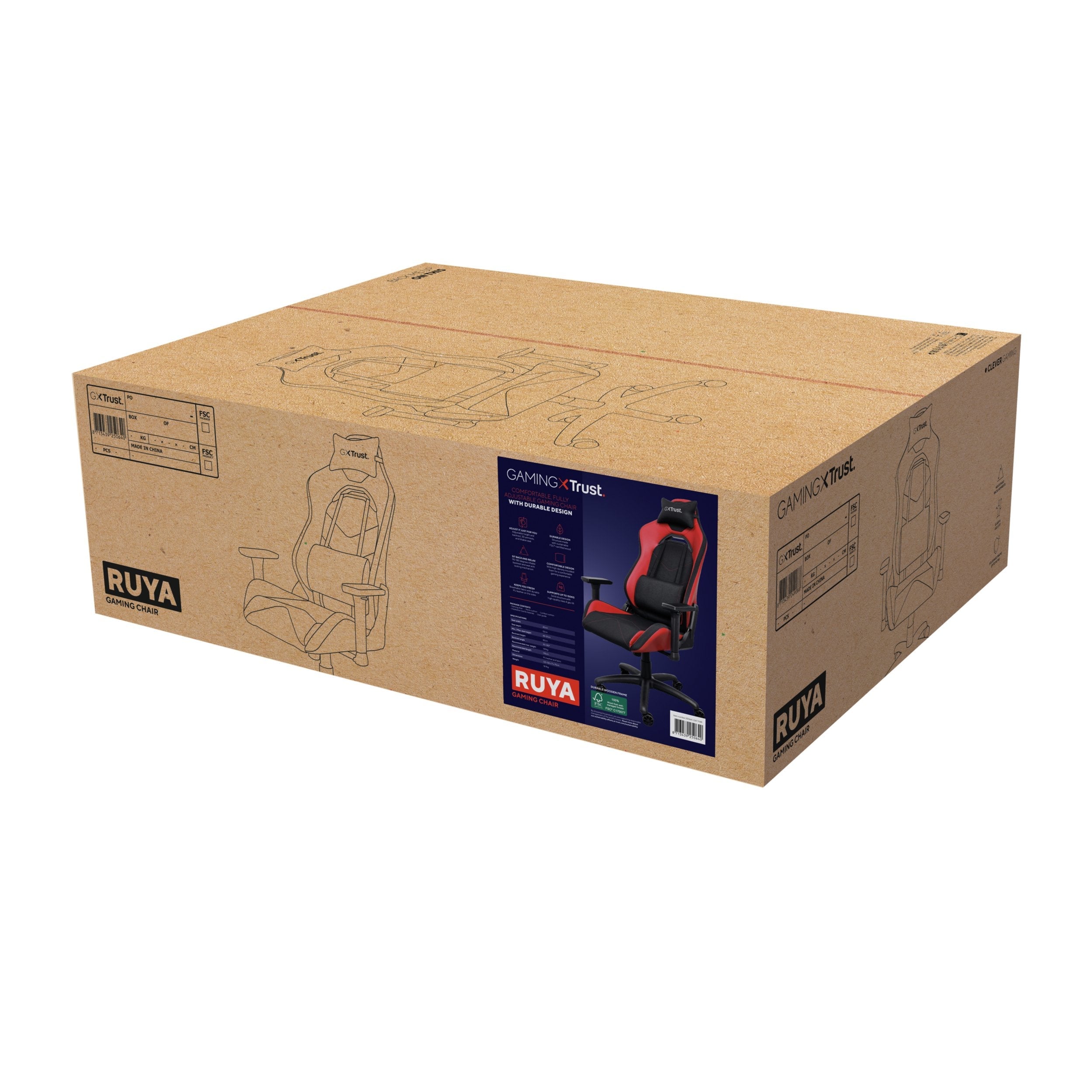 Silla Gaming Trust Gaming Gxt 714 Ruya Roja