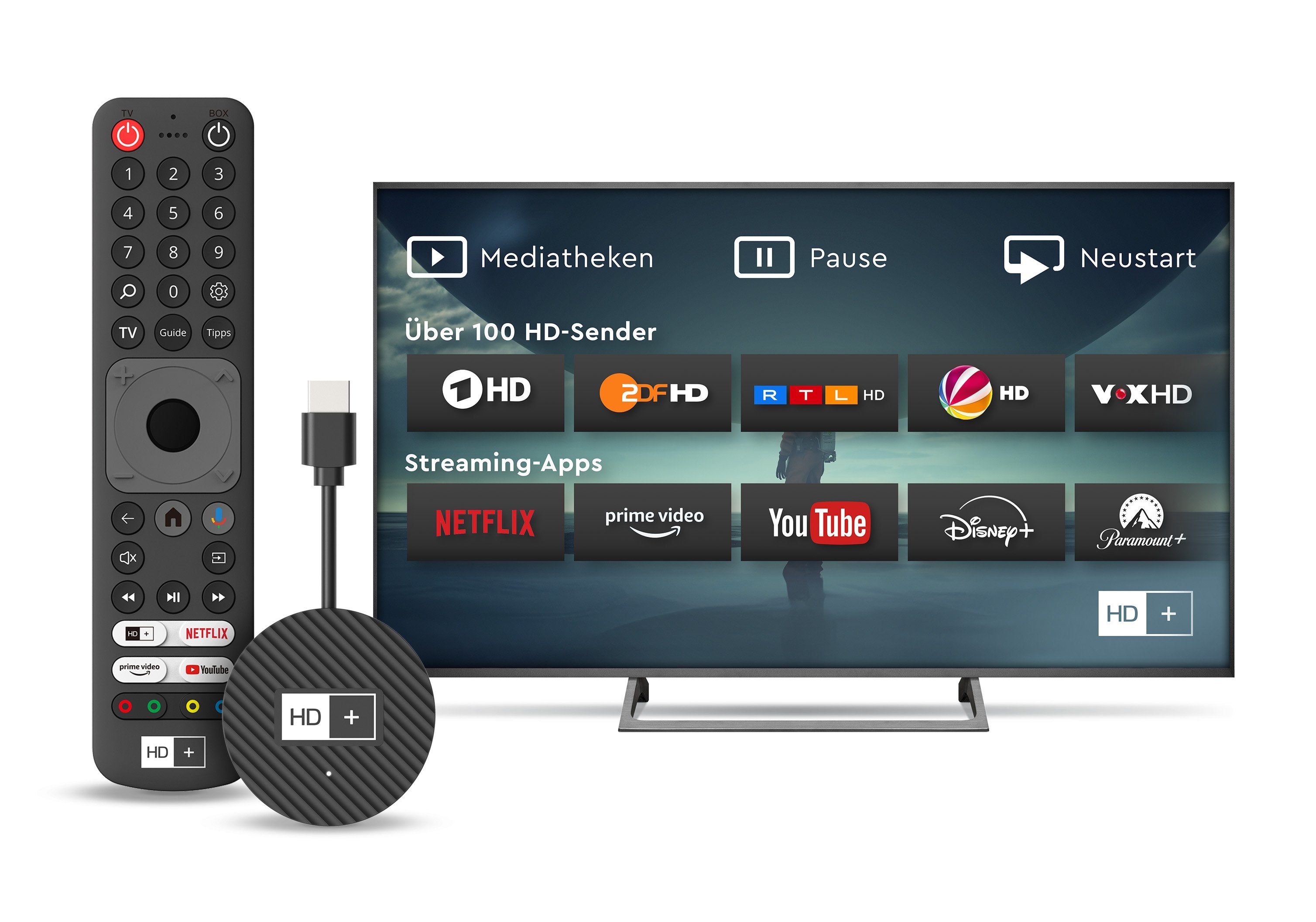 EAN 4260155560408 - HD+ 22025 adaptador Smart TV HDMI 4K Ultra HD Android Negro imagen 6