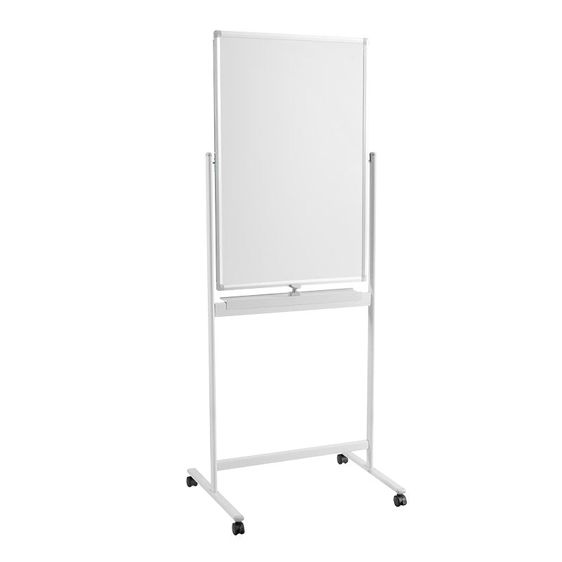 Dry Erase Whiteboard, Mobile, Double-Sided, Metal, 60x90cm
