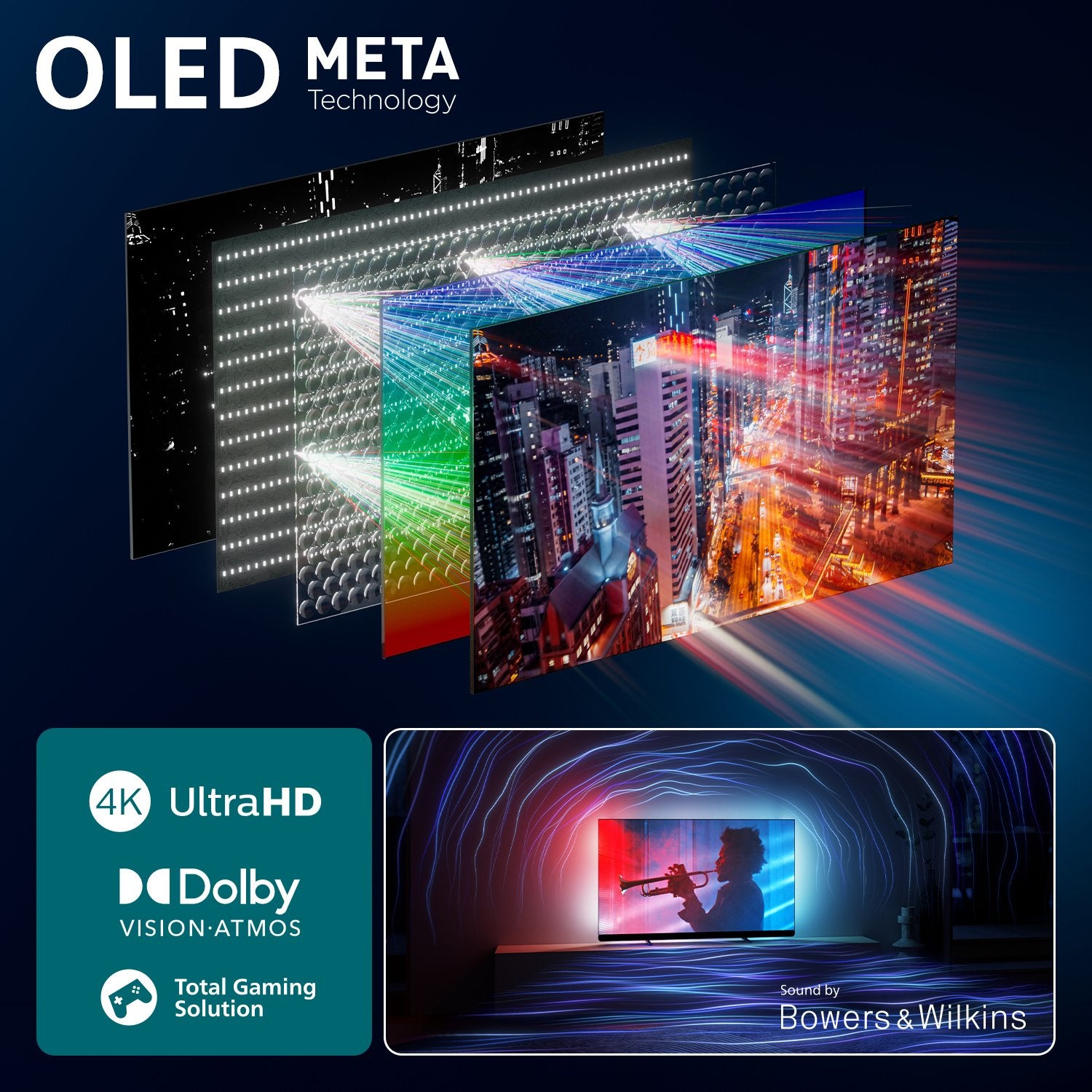 EAN 8718863046975 - Philips 77OLED910/12 Televisor 195,6 cm (77") 4K Ultra HD Smart TV Wifi Metálico imagen 4
