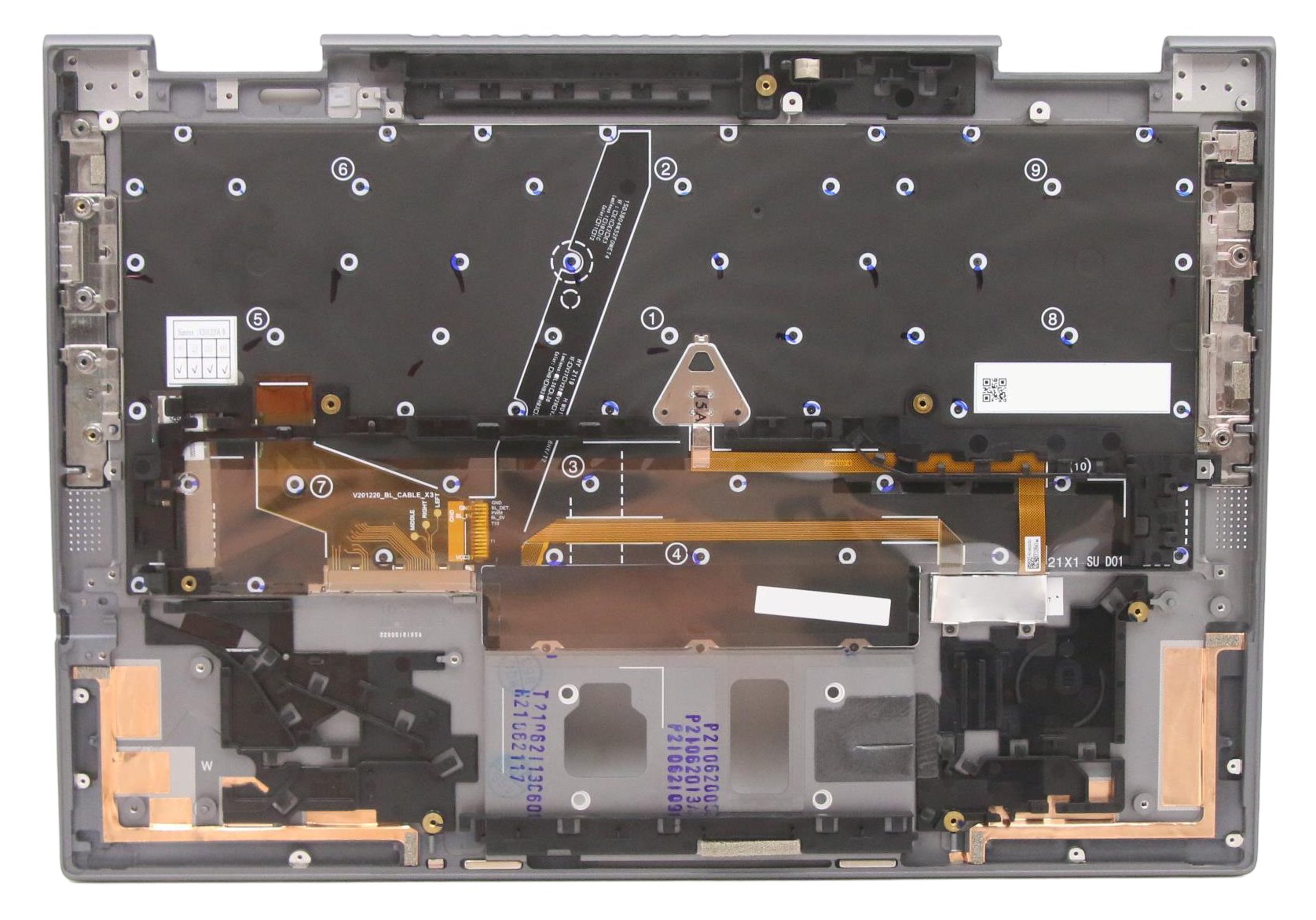 Jaguar-1 Fru Grp Kbd Bezel - Asm Wlan Gray [Sunrex] - Warranty: 3m