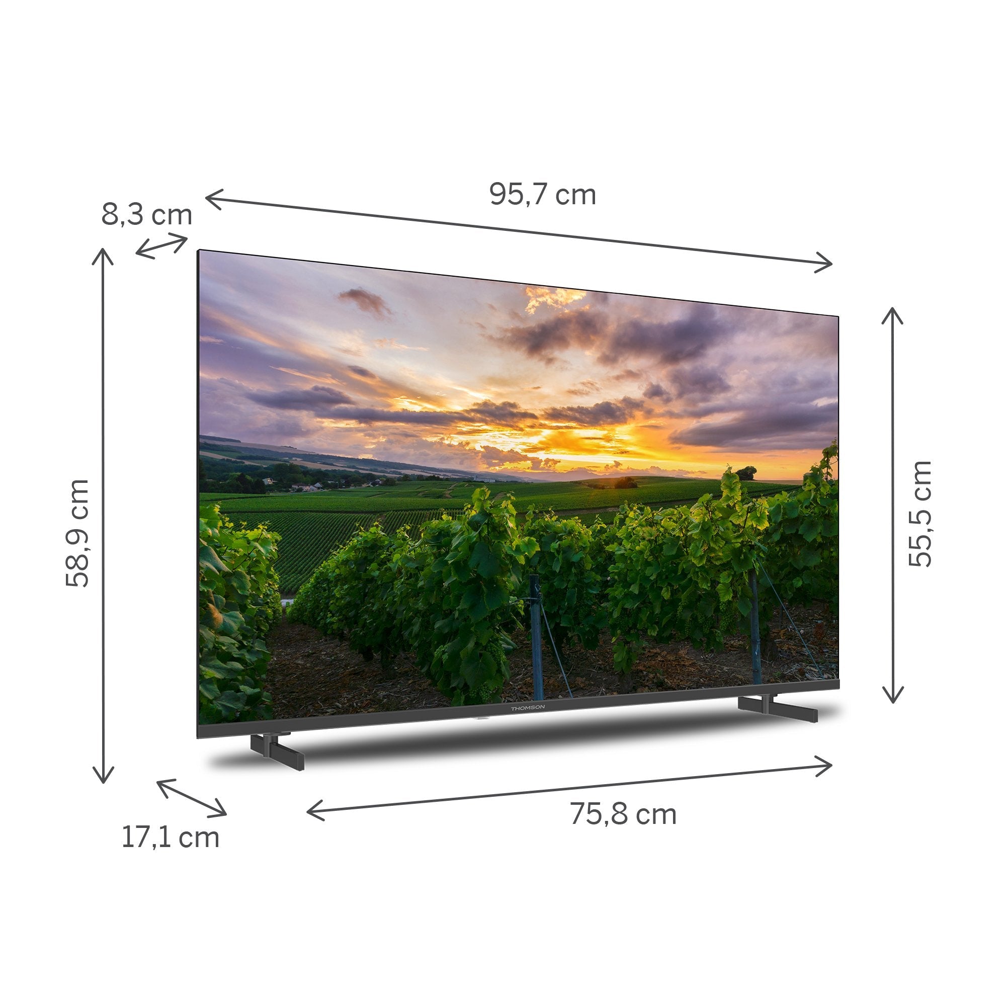 Televisor 43 Thomson 43qa2s13 Qled 4k  3840x2160 Smart Tv  4xhdmi Audio 16w Vesa 200x200