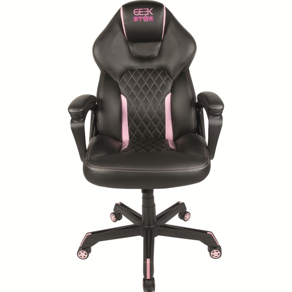 Silla Gamer Konix Geek Star Onyx Gran Comodidad Y Ergonomia Inclinacion Hasta 15º Color Negro Y Lila  Kon Chair Gk Star