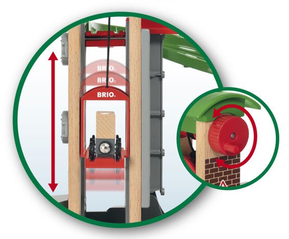 Juego De Tren Elevador De Almacén Grande Brio World