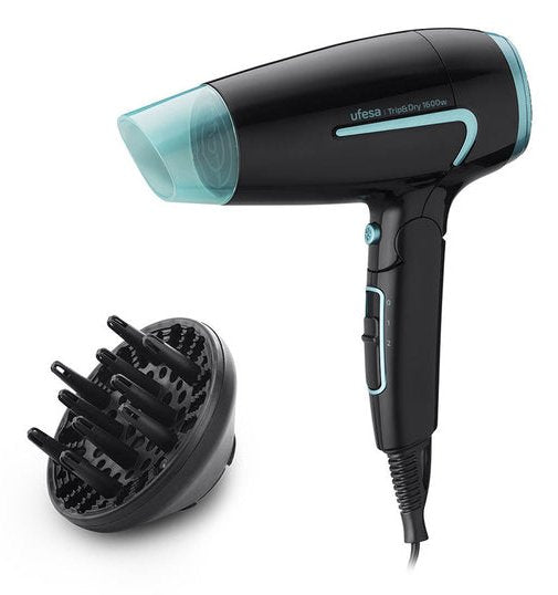 EAN 8422160056406 - Ufesa Trip&Dry secador 1600 W Negro, Azul imagen 1