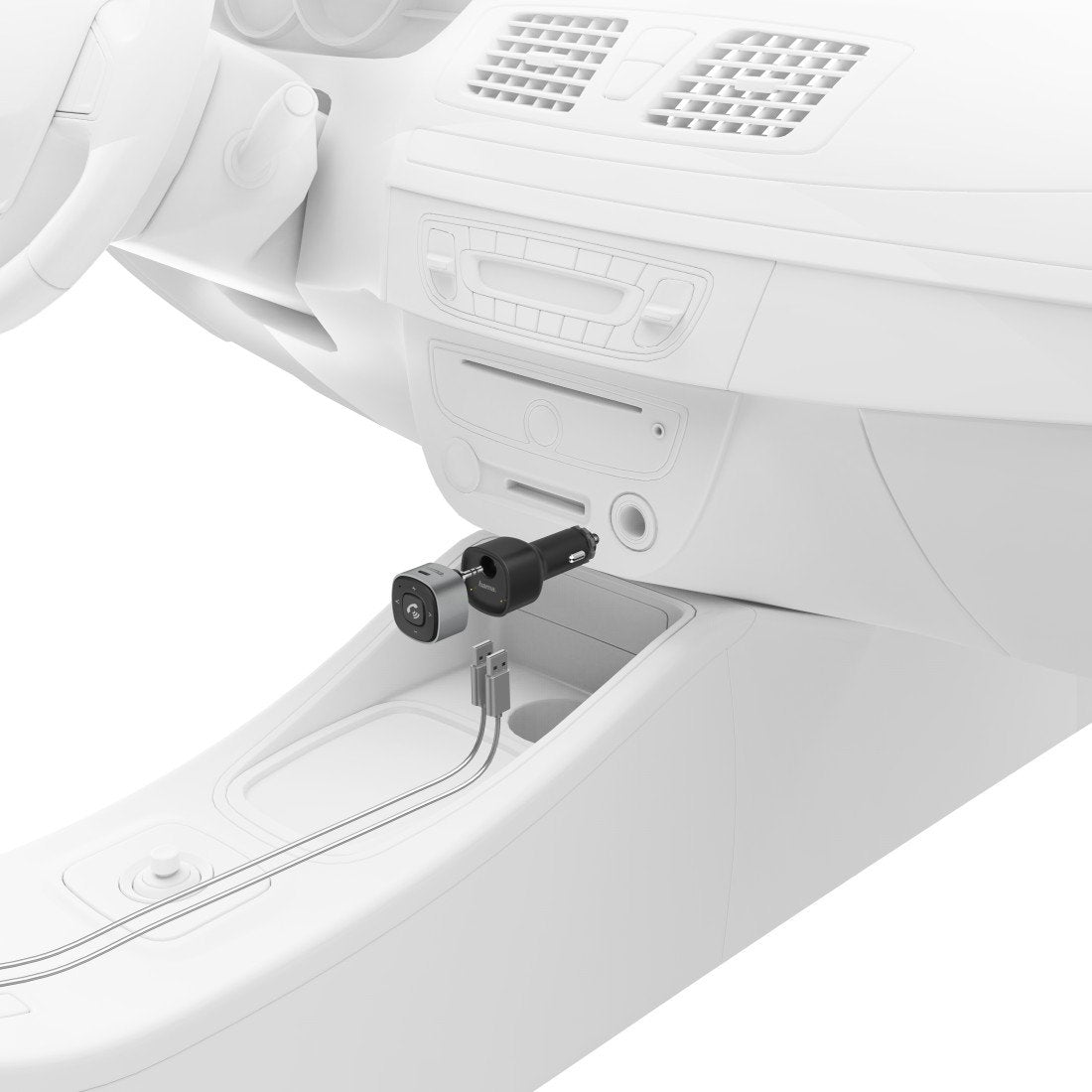 Receptor Bluetooth Hama Para Coche, Conector De 3,5 Mm Y Cargador Usb