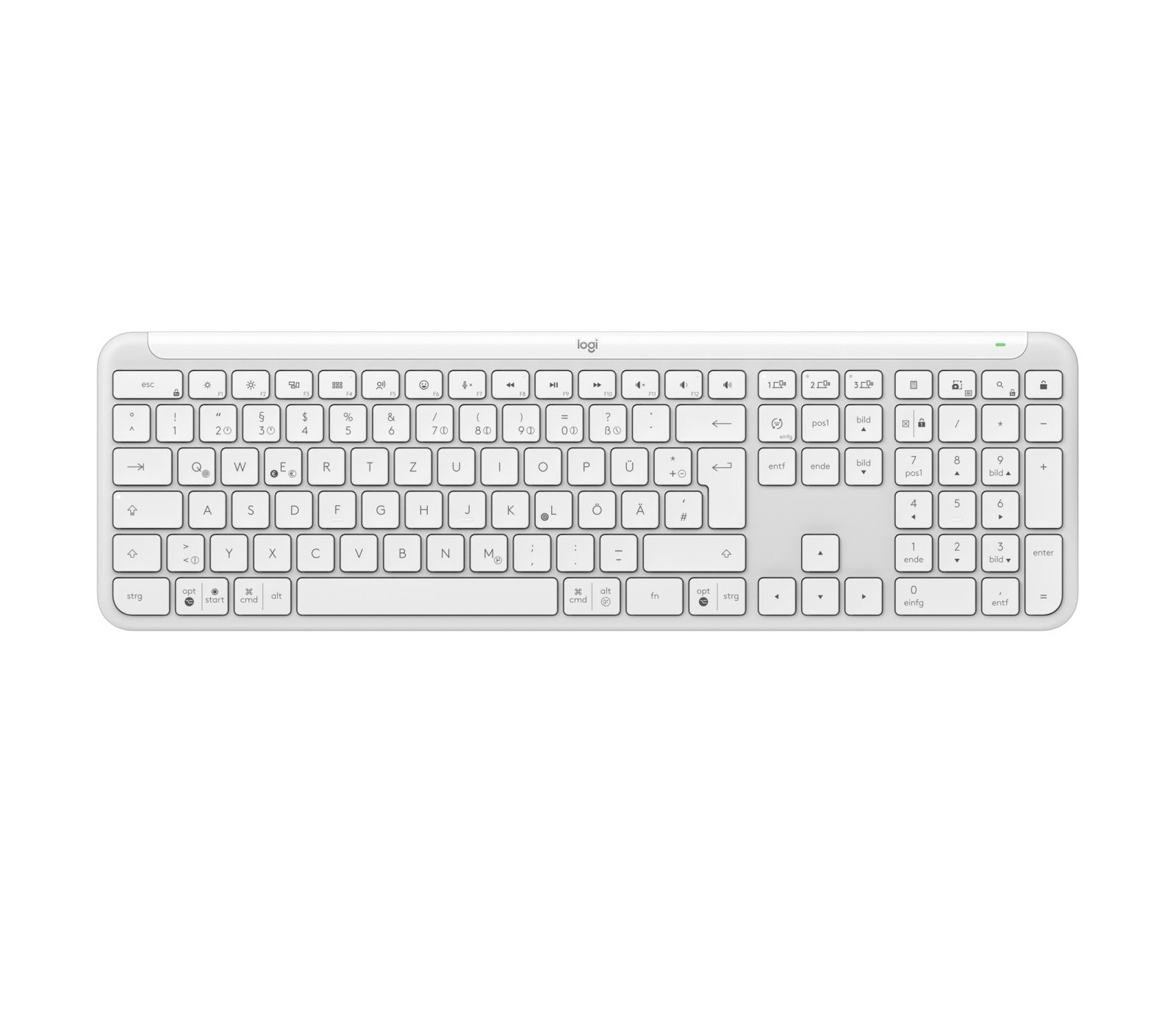 EAN 5099206118744 - Logitech 920-012452 teclado Oficina RF Wireless + Bluetooth QWERTZ Alemán Blanco imagen 1