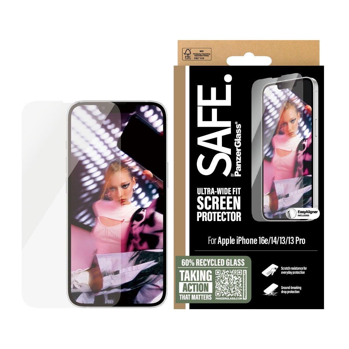 EAN 5715685021091 - PanzerGlass SAFE. by ® Screen Protector iPhone 16e | 14 | 13 | 13 Pro | Ultra-Wide Fit w. EasyAligner Pro imagen 2