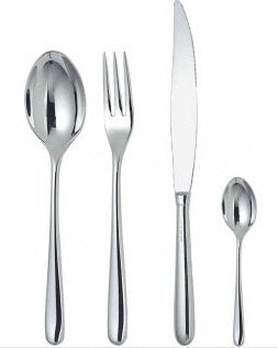 Alessi Caccia Cutlery Set 24 Pcs Silver