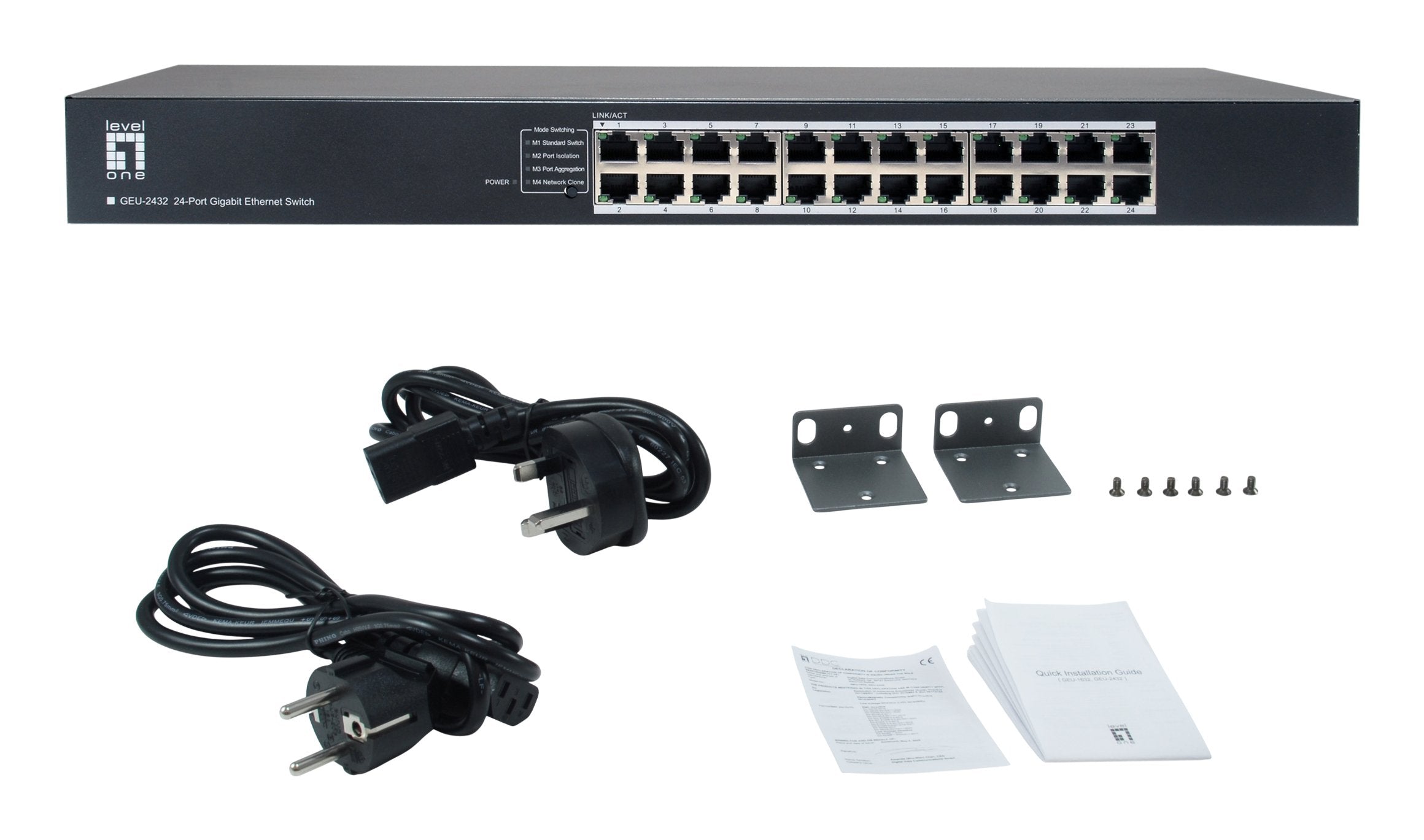 Levelone Switch 24xge 19" Unmanaged Metall