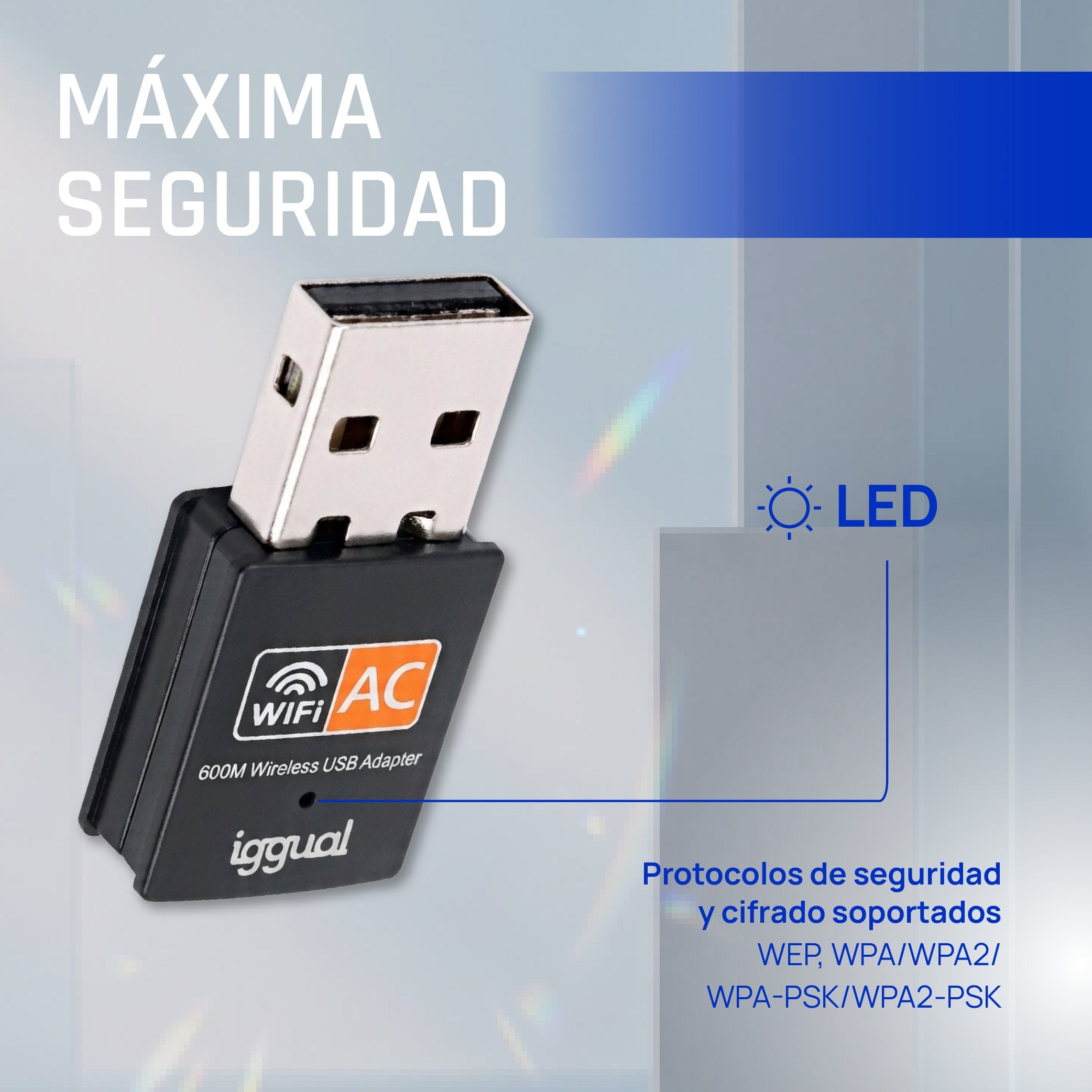 EAN 8435364320471 - iggual IGG320471 adaptador y tarjeta de red WLAN 600 Mbit/s imagen 10