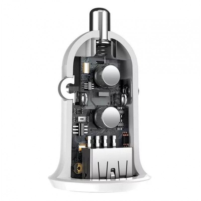 Baseus Car Charger Grain Pro Dual Usb 4.8a White (Ccallp-02)